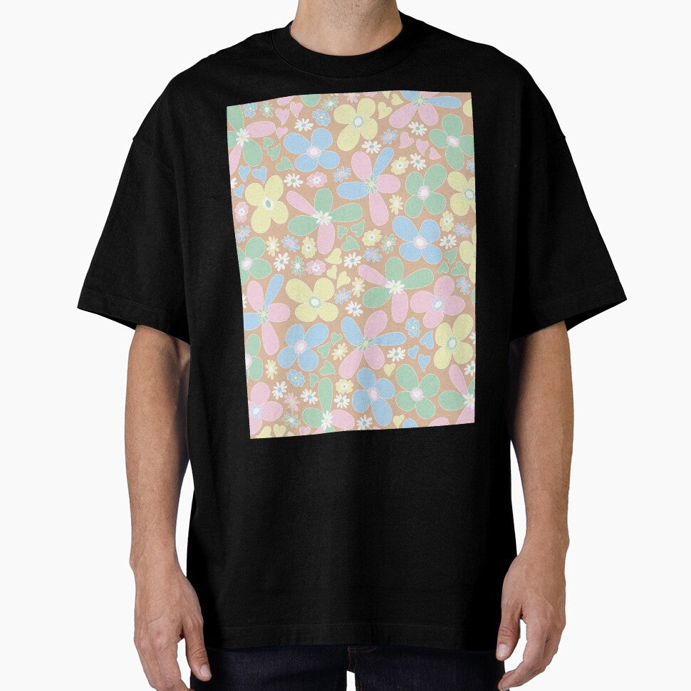 VINTAGE PASTEL BOHO RETRO 60S 70S FLOWER PATTERN DANISH SCANDINAVIAN STYLE by blomastudios