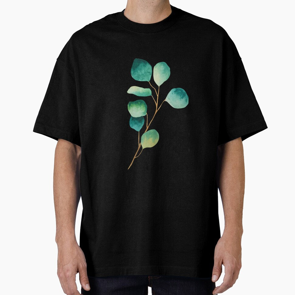 Print of eucalyptus branches watercolor green leaves by Createssy
