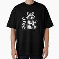 Raccoon Cute But Feral Vintage Raccoon Funny Loves Coffee Feral Summer by MinsND