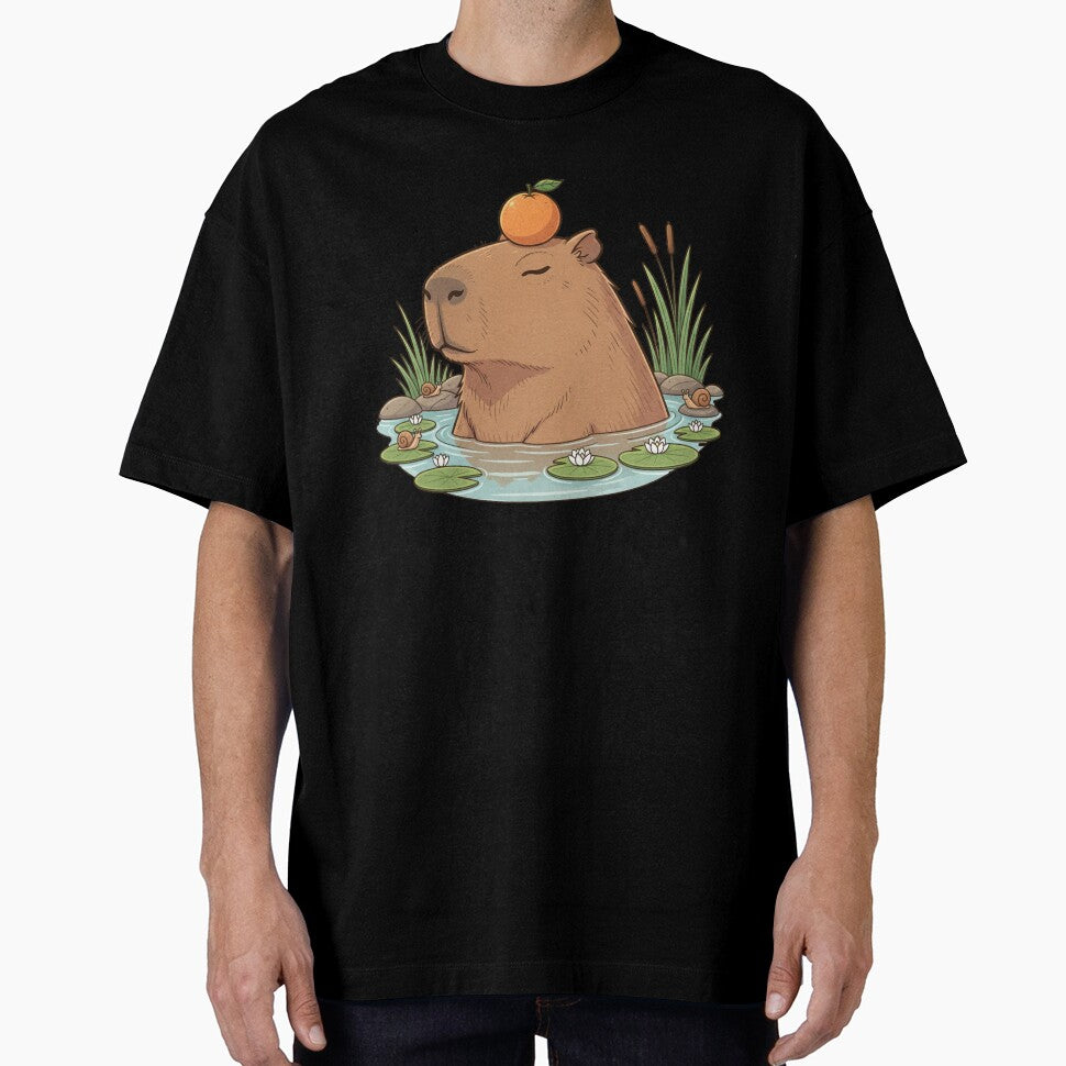 Chill Capybara with Orange by PastelPopShop