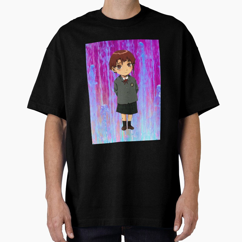 Chibi Lain Cute Vaporwave Gradient Design by MerikuroCreates