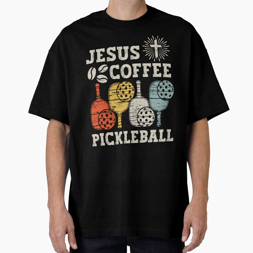 Jesus Coffee Pickleball Religious Christian Humor by WildPalette-Art