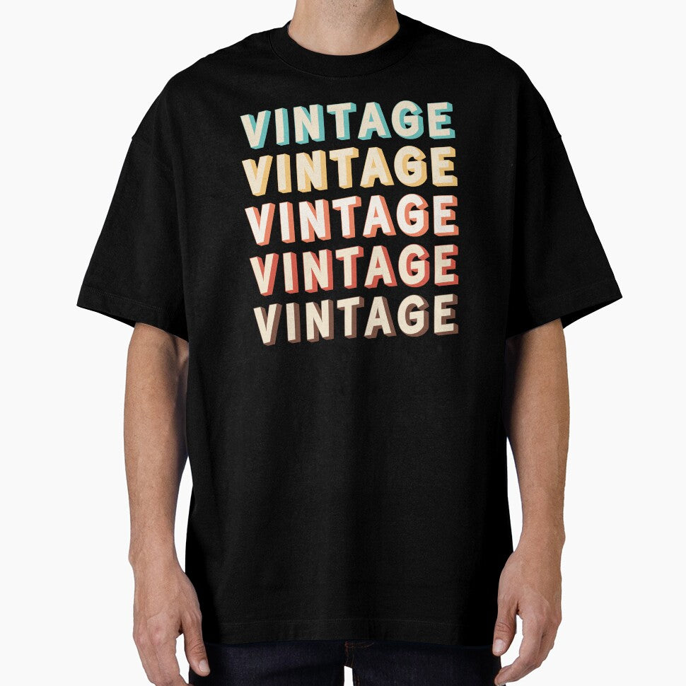 Iconic 70s Vintage Typography Art in Retro Color Palette by Deutschic