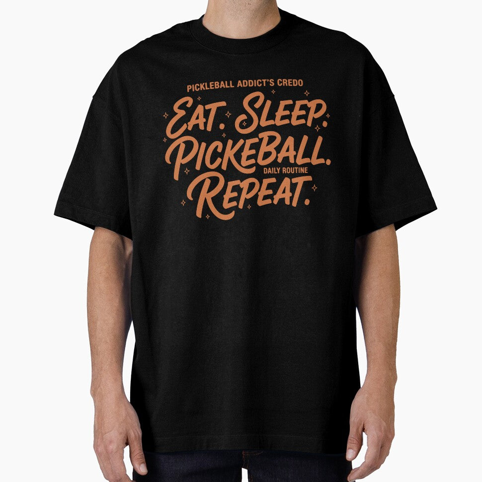 Pickleball Addicts Credo Eat Sleep Pickleball by LuminOrb
