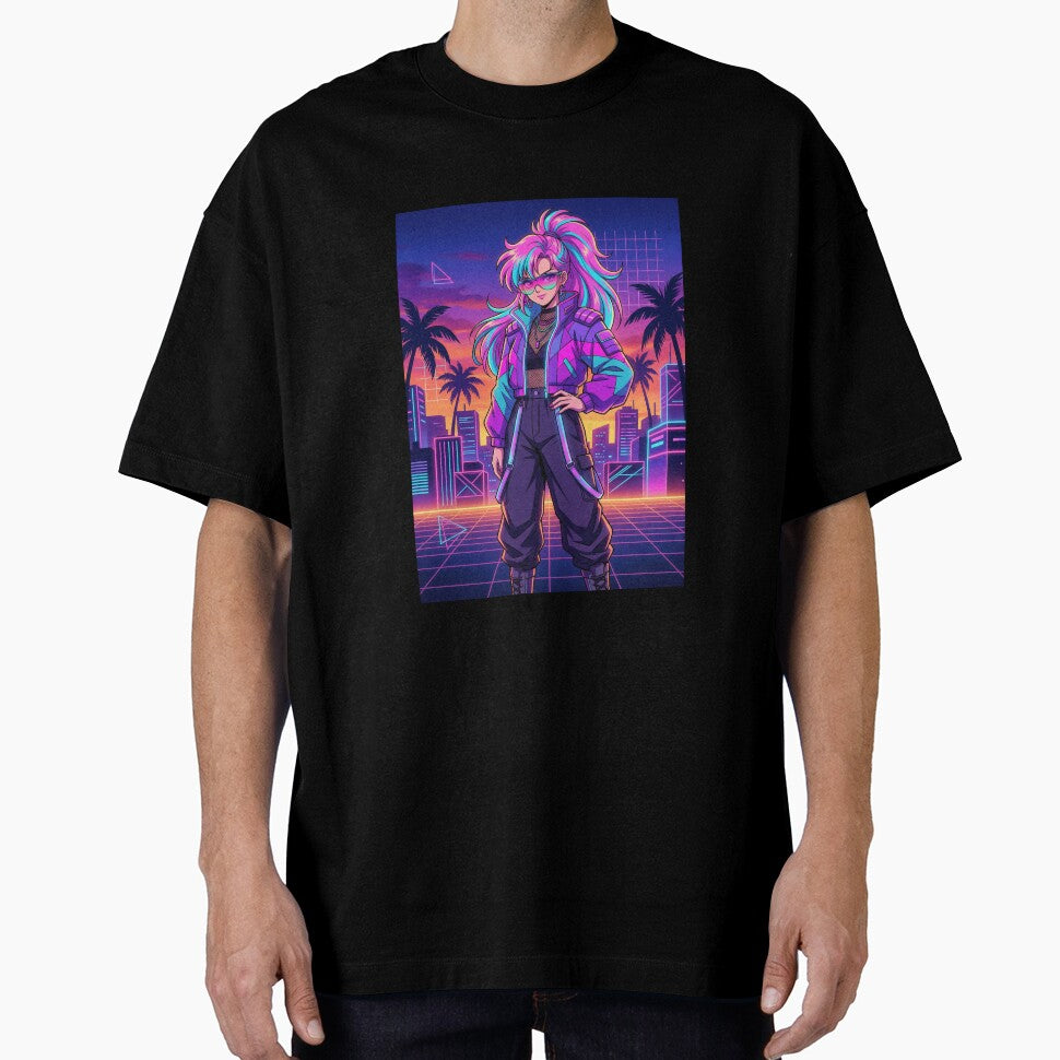 90s Synthwave retro character by Priyan96