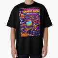 Retro Gamer Room 80s Neon Arcade Vibes – Vintage Gaming Aesthetic Illustration by NeonPixelShop