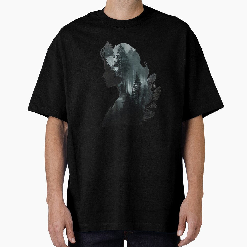 Mystical Forest Woman Silhouette Art by Prachodayat Artworks