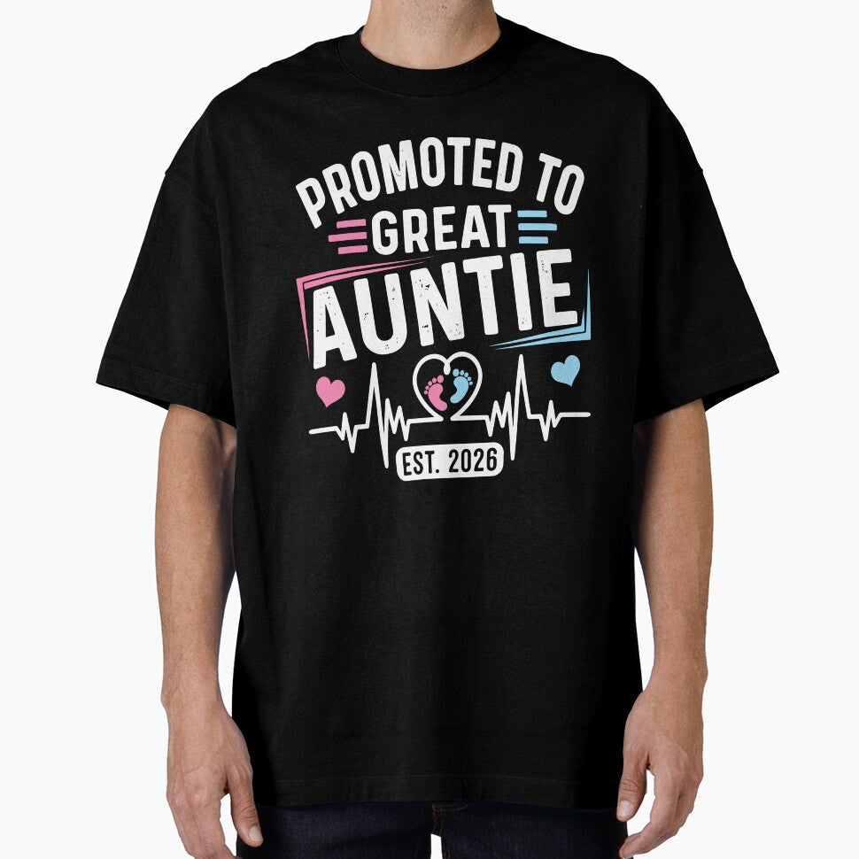 Promoted To Great Auntie Est 2026 Soon To Be Auntie Baby Announcement Gift by kiralynstration