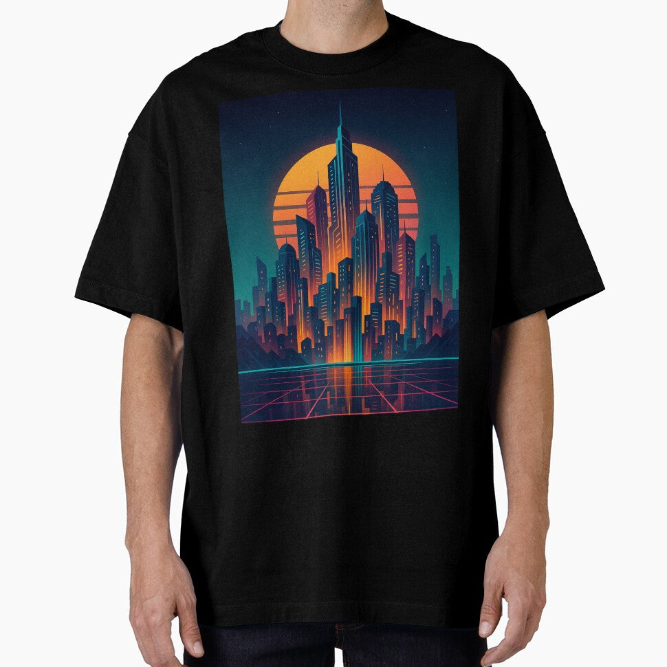 Synthwave Metropolis Sunset by Vitalka-uk