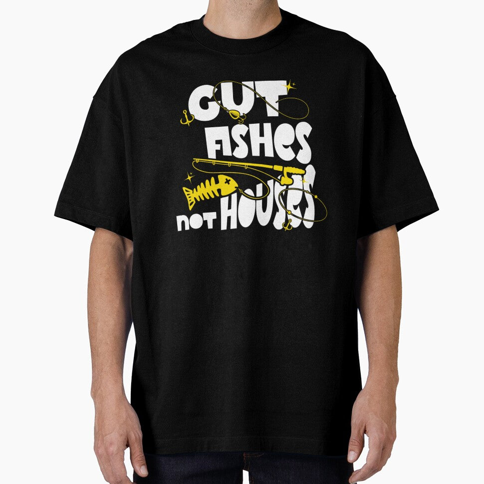 Vintage Gut Fishes Not Houses Fisher Humor Graphic by Feather Art
