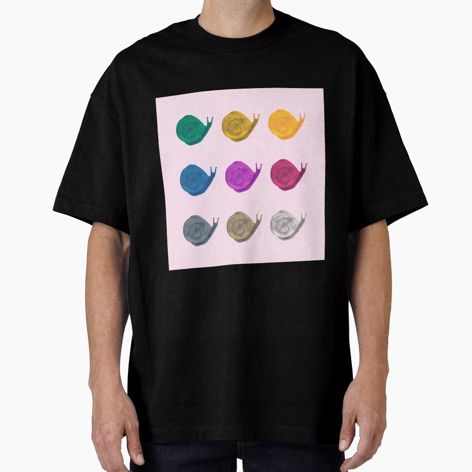 Colorful Snails Grid Art - Retro Pastel Aesthetic by Kapsula2023
