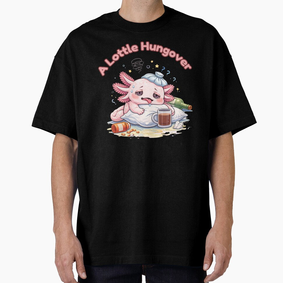A Lottle Hungover Axolotl Funny Cute Drinking Hangover Design by Dianefromamsterdam