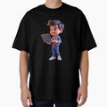 Smiling Character Holding an Open Laptop – Modern Work from Home Illustration by PrintCreations9