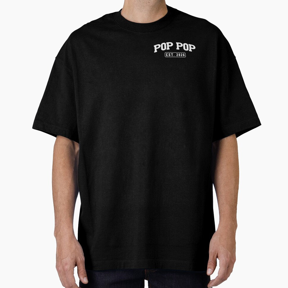 PopPop Est. 2026 Shirt New Grandpa Gift First Time Grandpa Announcement Tee by LessIsLoud