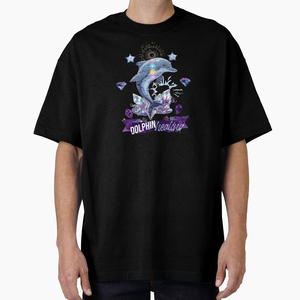 Mystical Dolphin Healing Chakra Crystal Energy Art by Furr-n-Purr