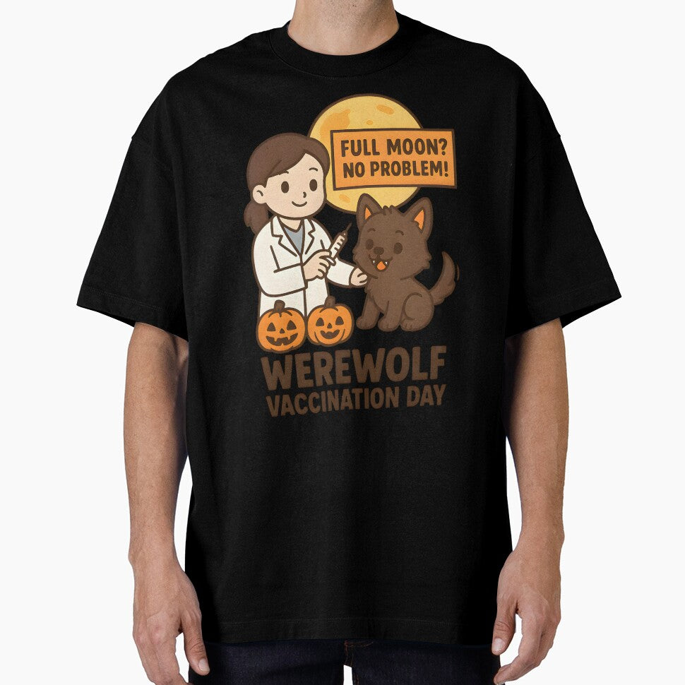 Werewolf Vaccination Day – Cute Halloween Veterinary Cartoon by Bettybee00