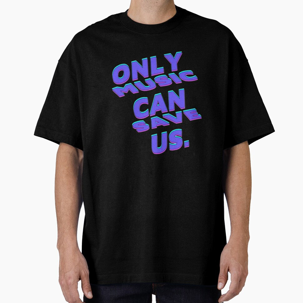 Only Music Can Save Us Neon Glow Quote by creativerooney