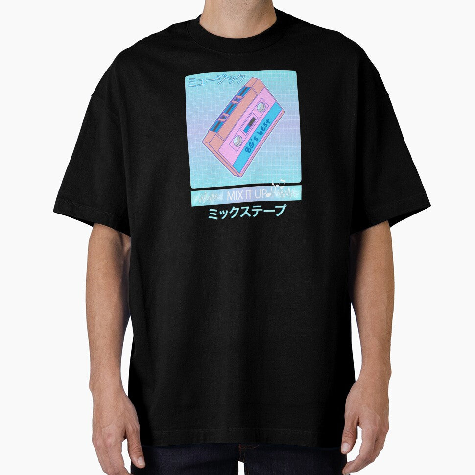 Vaporwave Art - Japanese Mix Tape Cassetle 80s Otaku Aesthetic Art by Hitagivapor