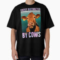 Easily Distracted By Cows Funny Cow Farmer Women Men Farm by reginaturner