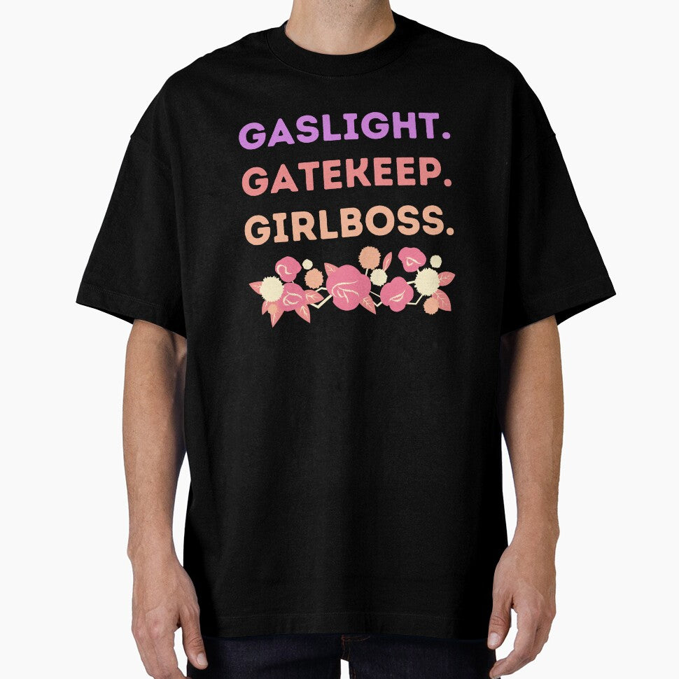 Gaslight Gatekeep Girlboss Warm Rose Floral Meme Quote by MiaDelelai