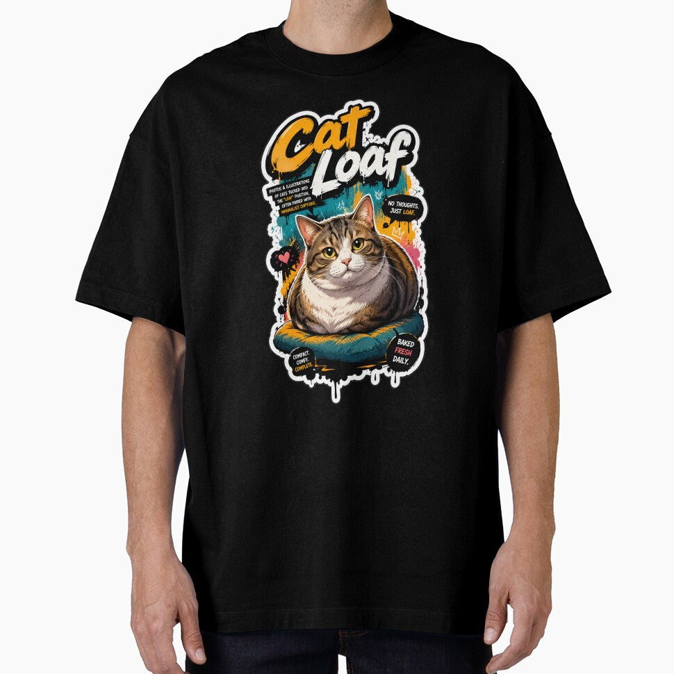 Loaf Cat Bread Kitty Cute Lover Bakery Humor Relaxed Sitting Baking Domestic Funny Graphic Pun Design by DUMEJE