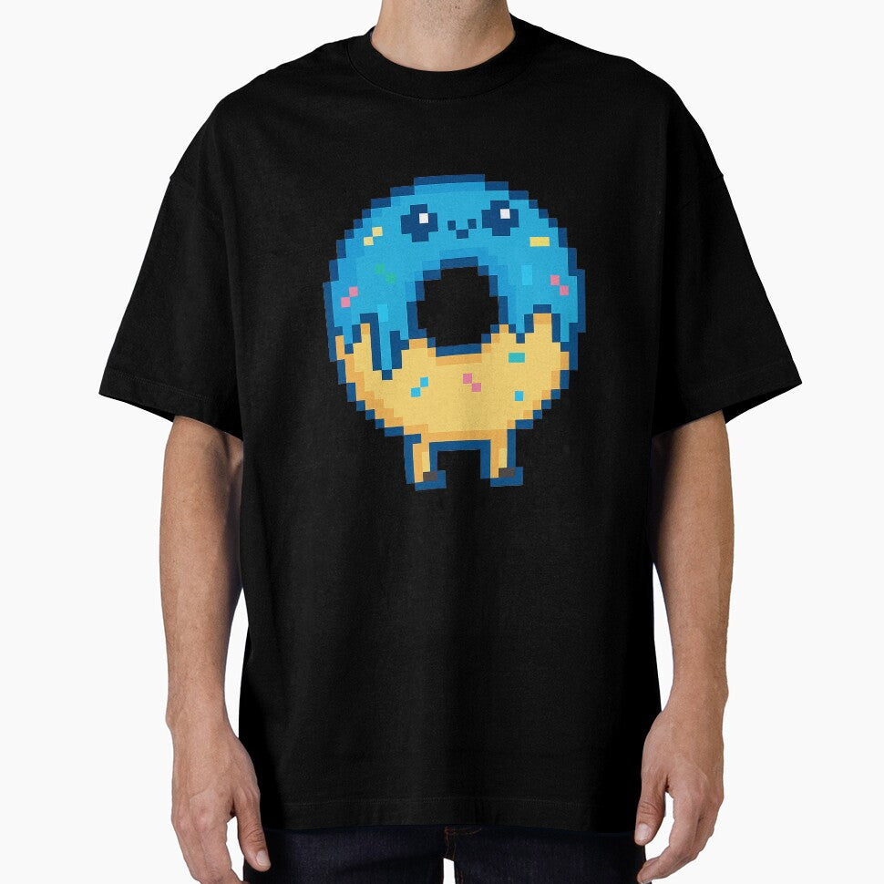 Pixel Blue Donut by Random 00