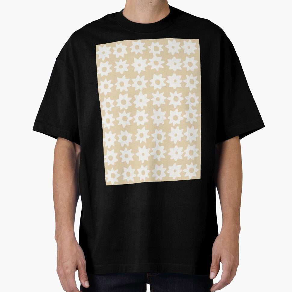 BOHO STAR PATTERN NEUTRAL BEIGE by blomastudios