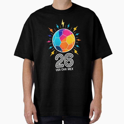 2026 Colorful Soccer Ball USA Canada Mexico 26 by dudelinart