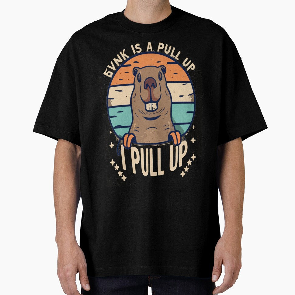 ok i pull up Capybara T-shirt  Chill Vibes Tee Relaxation T-shirt by Vnosdesign
