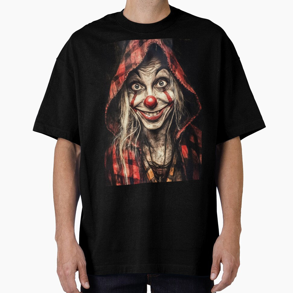 Crimson Hood Clown Portrait by Verademacedoart