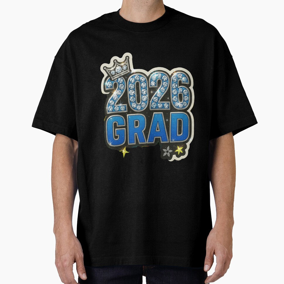 2026 GRAD Sticker – Diamond Crown by 3free3street - Neon & Graffiti Digital Art