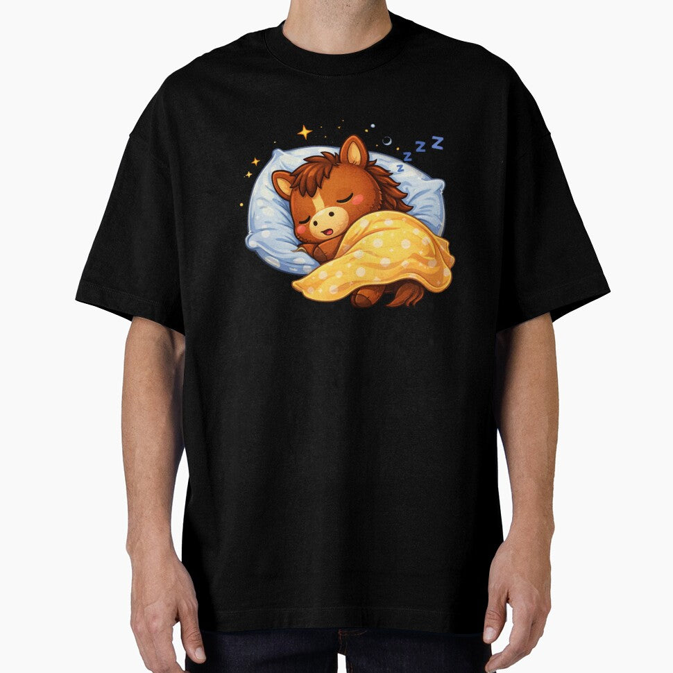 Cozy Tet Horse Nap – Cute Sleeping Zodiac by PunchDrop