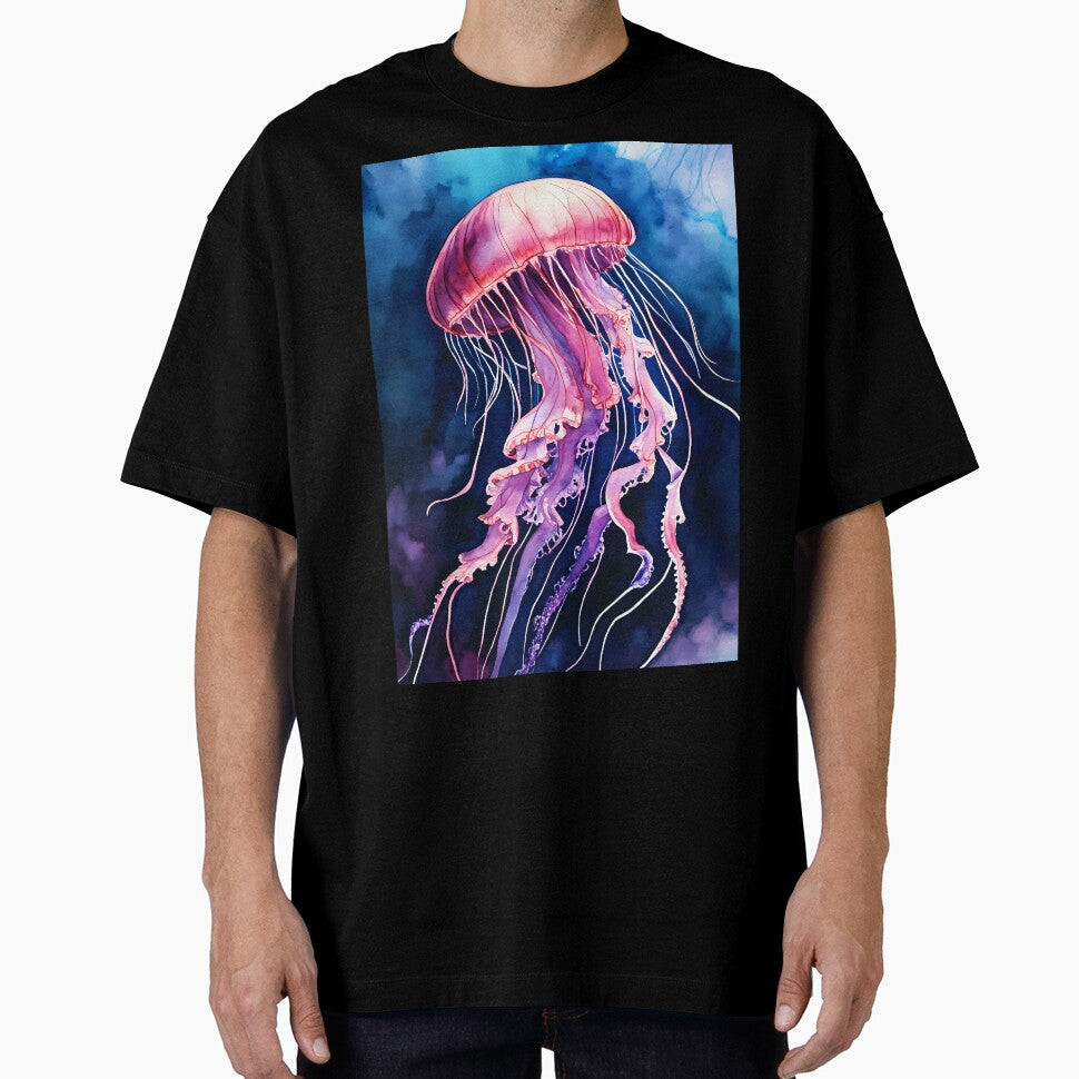Vibrant Jellyfish in Blue, Pink, and Purple Glow by soulfulpalette