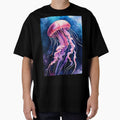 Vibrant Jellyfish in Blue, Pink, and Purple Glow by soulfulpalette