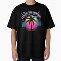 Explore The Unknown Retro Synthwave Palm Tree Sunset Art by SplashTastic