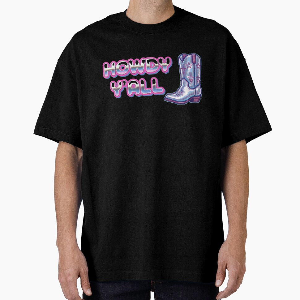 Howdy  y'all y2k with boots classic tshirt by anandsiva2703