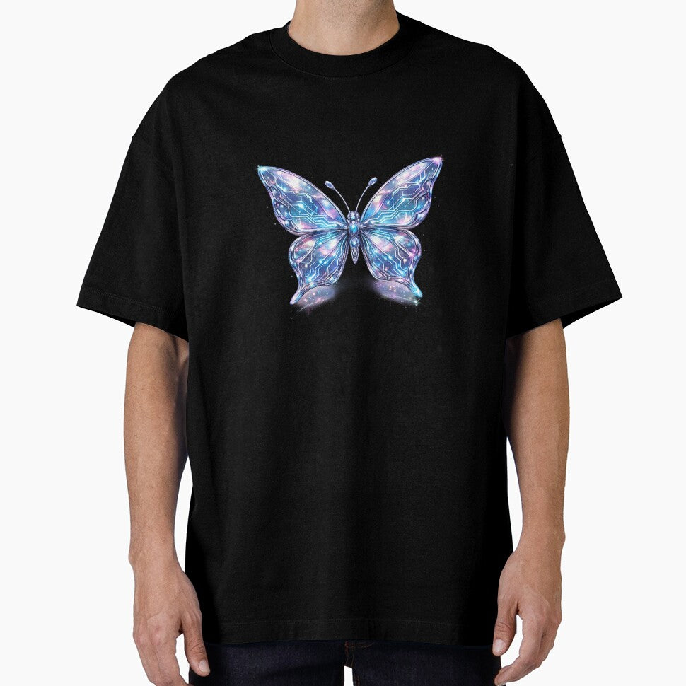 Y2K Cyber-Butterfly - Futuristic Chrome Aesthetic by Bratak