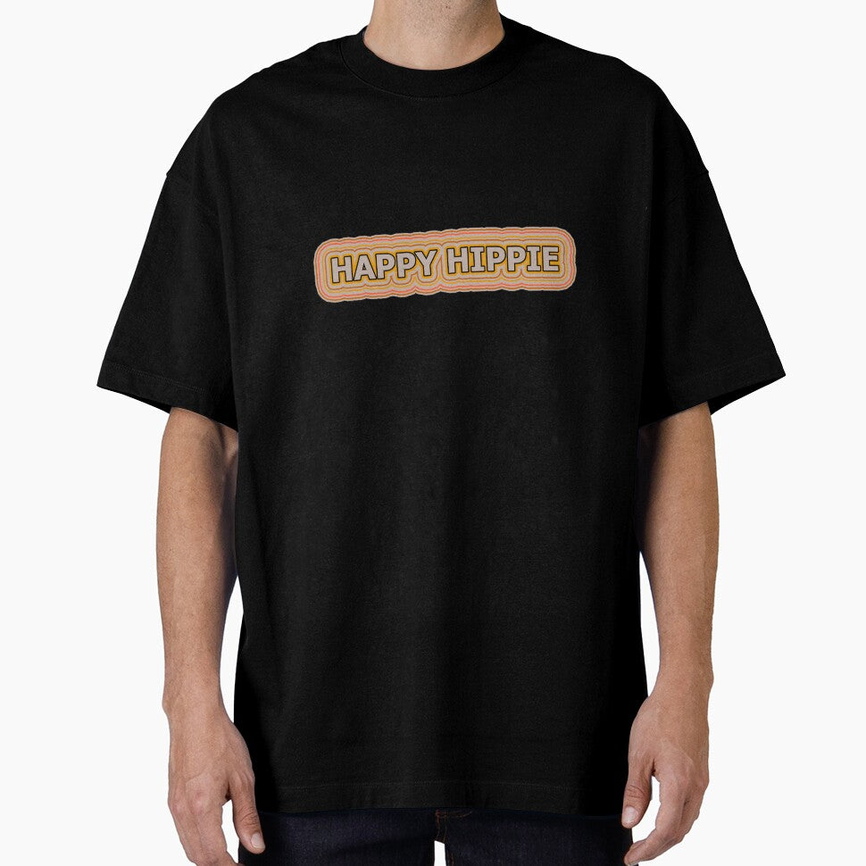 Happy Hippie Words Earthy Tones Hippie Vibes Retro Lines 3 of 4 by Beachy