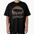Zeppelin Retro Vintage Sunset 70s 80s Distressed Dirigible by nainendrabek0