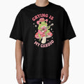 Crying Is My Cardio Frog Cowboy Playing Guitar on Mushroom by GiftsCreek