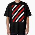 BLACK AND WHITE AND RED STRIPE FOR INTERESTING INTERIOR DECOR AND TREND CLOTHING STYLES by ozcushionstoo