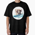 Surfing cat and dog by HarriPaloma