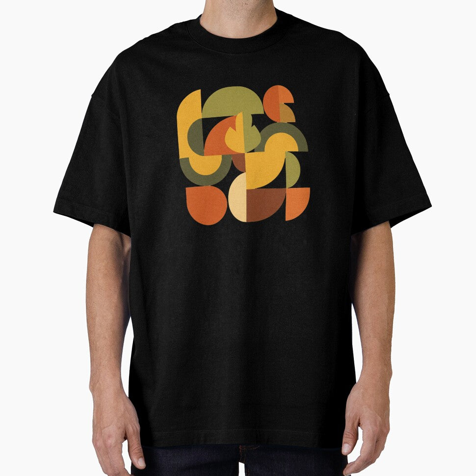 Retro 70s Autumn Abstract – Geometric Earthy Shapes Design by Iras-Art-Corner