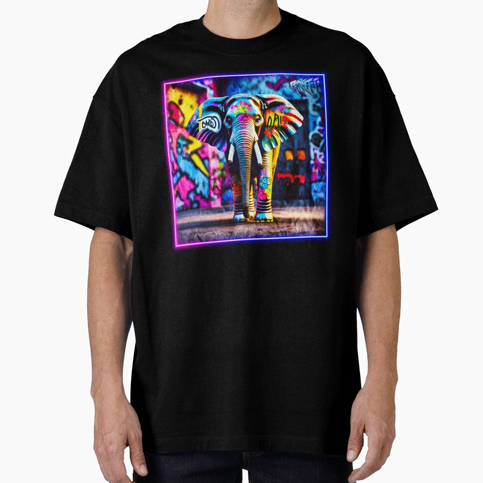 Graffiti style elephant by Drone-tees