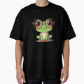 Adorable Green Frog Wearing Oversized Round Glasses by PholPol1959