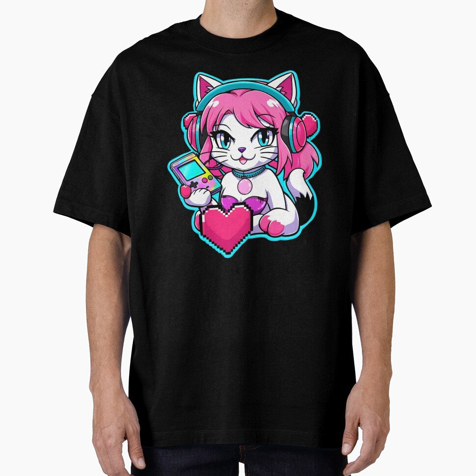 Sassy Vaporwave Cat Gamer Aesthetic by ChicTrendz