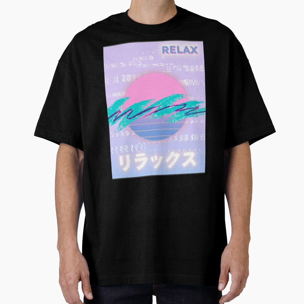 Retro 80s and 90s Aesthetic Vaporwave Relax graphic by D-C-Designs