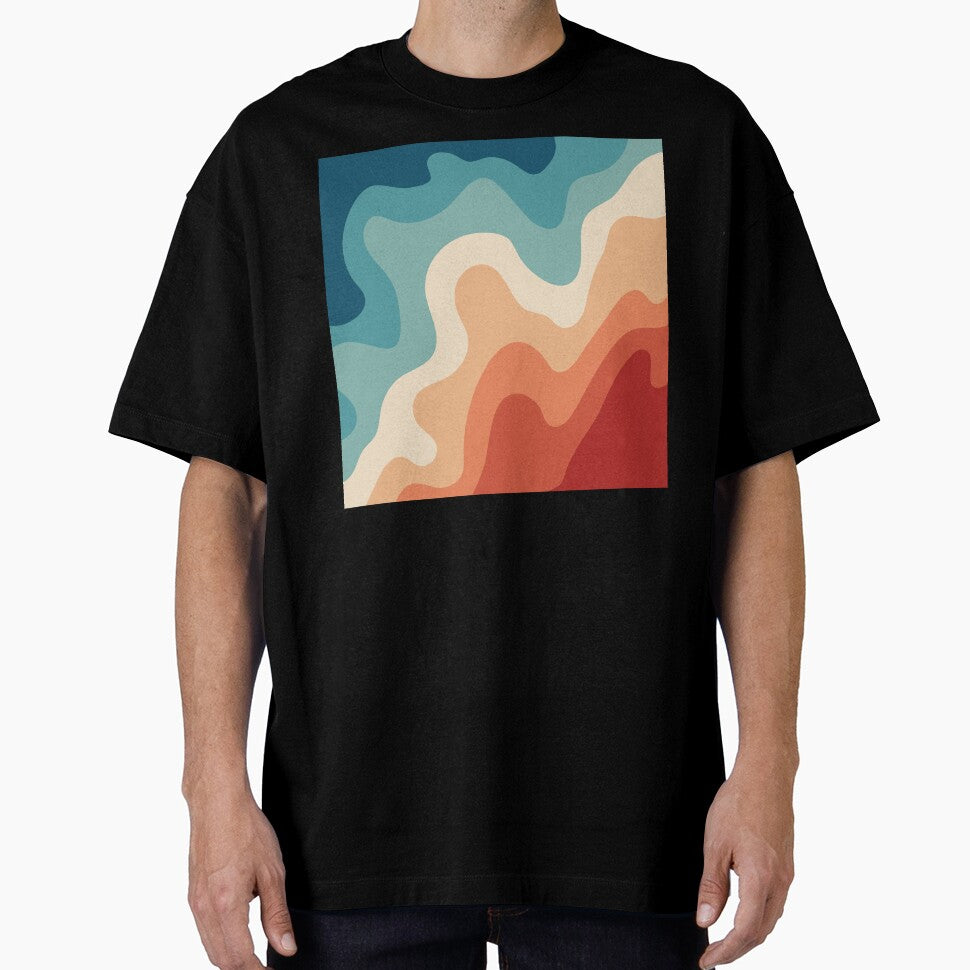 Retro Vintage Wave Abstract Art 70s & 80s Color Palette by RadiantFoxTees