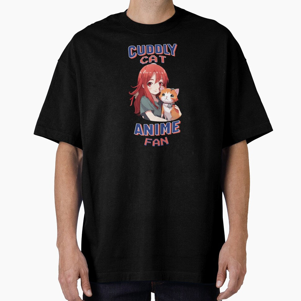 Cuddly Cat Anime Fan Manga Girl with cute Cat by Endo Designs - cause Love and Life matters