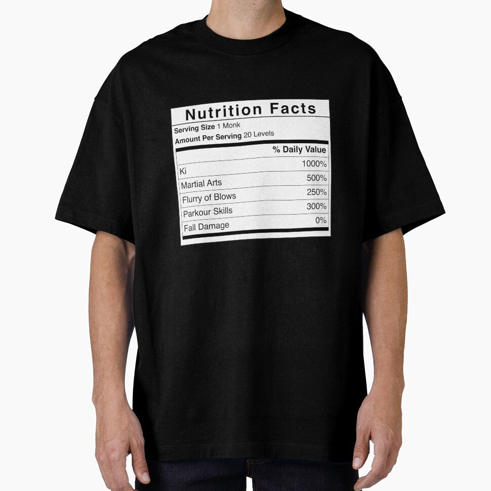 D&D Monk Nutrition Facts by erincrnkdesign